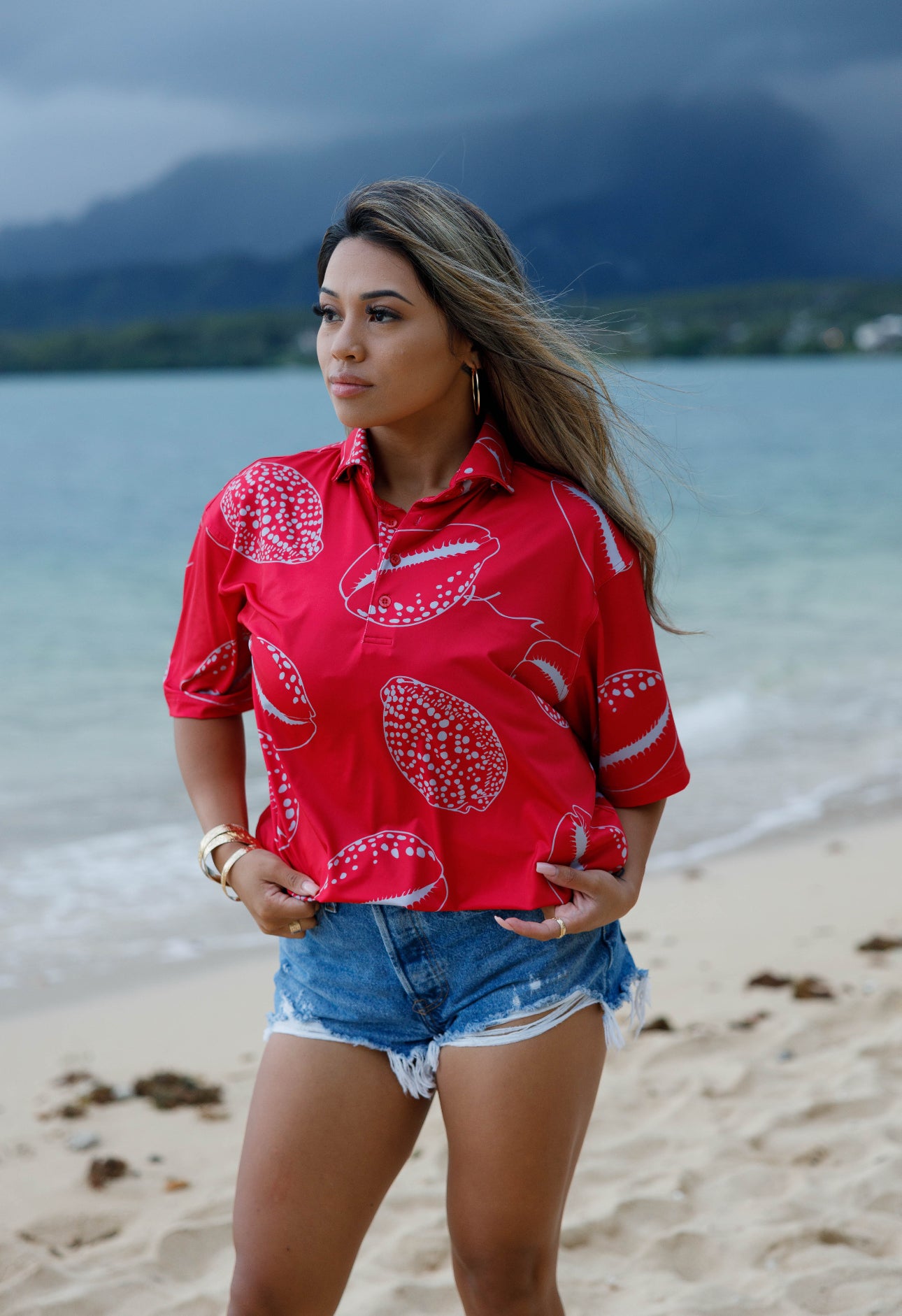 TIGER COWRIE SHELL POLO