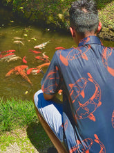 Load image into Gallery viewer, BLACK POLO WITH RED KOI
